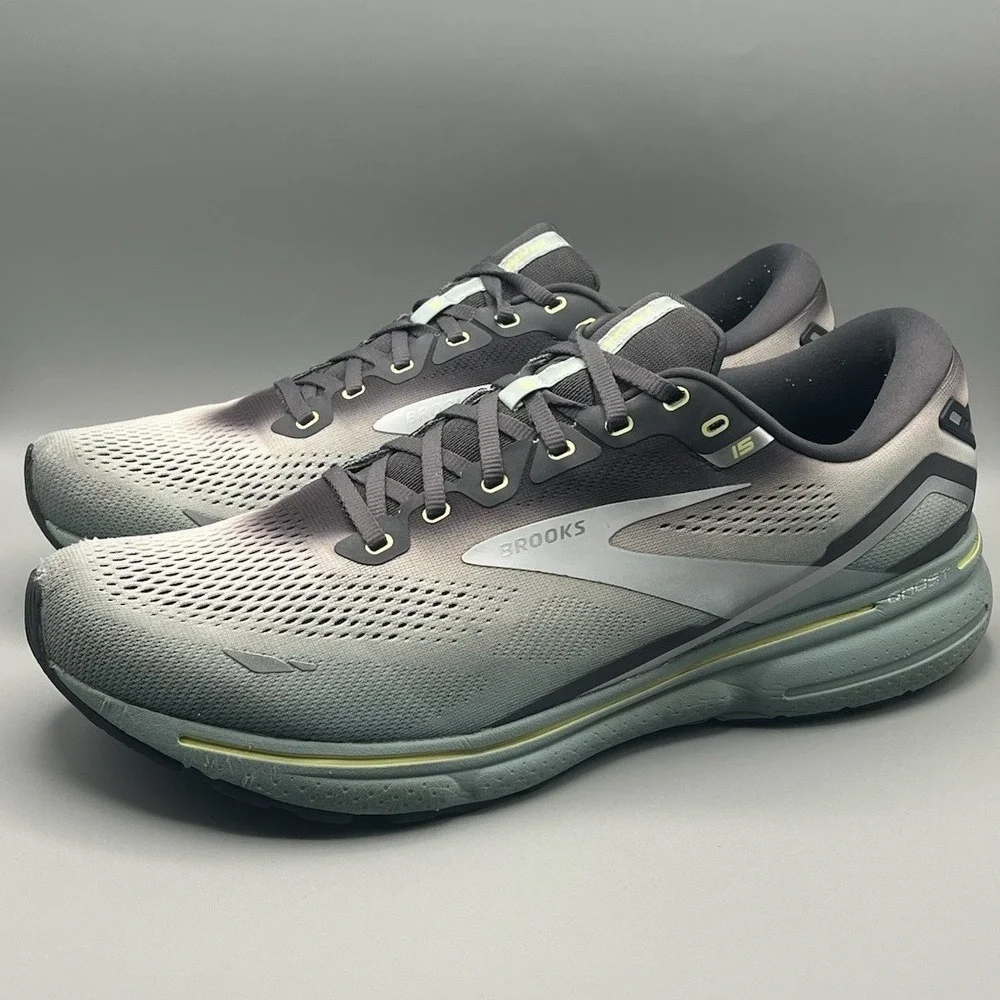 2023 Brooks Ghost 15 Gray Green Running Athletic Shoes - Men's Size 15 USED